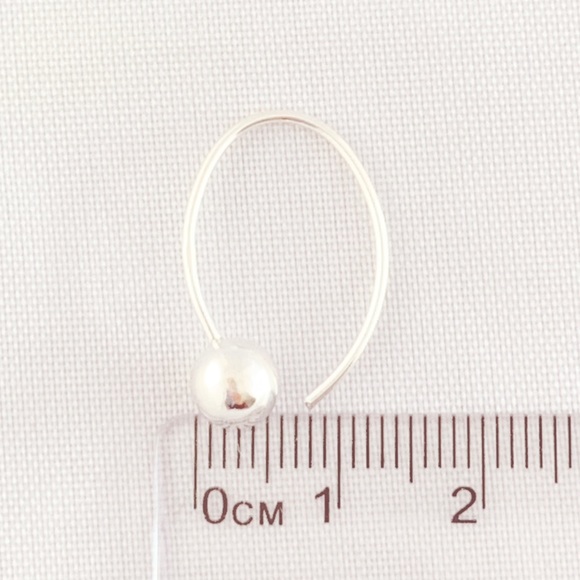 Pretty Sterling Silver Ball Drop Earrings - Picture 4 of 5